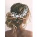 Silver Crystal Bridal Headband - Casdre Flower Bride Wedding Headpiece with Pearl Accents for Women & Girls - Buy Online on GoSupps.com