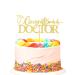Congrats Doctor Cake Topper 2023 Doctors Graduation Cake Decor Medical School Grad Party Decorations Gold Glitter