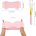 Shop Aklamater 3-Piece Spa Headband Set - Soft Coral Red Fleece Hair Bands for Makeup & Showers | Choice of Gray Light Blue Pink - Buy Online on GoSupps.com