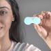 Portable Contact Lens Case with Mirror & Tweezers - Mini Love Design for Travel & Daily Use - Blue - Buy Online on GoSupps.com