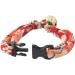 Necoichi Chirimen Temari Dynasty Cat Collar - Handcrafted in Japan - Kimono Fabric Red - Buy Online on GoSupps.com