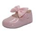 Baby Girls Pram Shoes Bow Button Up Soft Sole Made in Britain 2 UK Child Pink