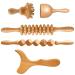 Set of 5 wooden set massager roller cellulite lymph drainage device for maderotherapy set wood therapy tool with box