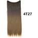 Natural wig piece one piece long straight hair high temperature silk fish line hair extension piece chenghuax (Color : 4T27 Size : 18) - Buy Online on GoSupps.com