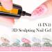 Glugahrif 3D Nail Modeling Gel - Non-Wipeable - 15ml - Rhinestone Modeling Glue - For Birthday Wedding Holiday and Travel Decorations - Buy Online on GoSupps.com