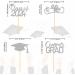 2024 Graduation Theme Cupcake Toppers Glitter Class of 2024 Graduation Cap Diploma Cupcake Picks - Set of 24 (Silver) - Buy Online on GoSupps.com