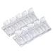 Yicare 10 pieces of crystal nail fastening clip made of plastic transparent gel nail clips Bauform clips nail practical tool in the nail art process gel accessories for quick construction of