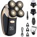 Electric Razor for Men 5 in 1 Electric Razor for Men Professional Waterproof Head Shavers with Wet and Dry 5 Heads Fast Charging Shaving Side 5D Floating Set