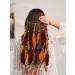 IYOU Boho Feather Headbands Orange Hippie Headpiece Tassel Headdress Gypsy India Hair Accessories for Women and Girls - Buy Online on GoSupps.com