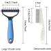 Dog Hair Kamm-Stripper & Cat Fur Comb Set - Double-Sided De-Matting Tool for Pets (Large Blue) | Best Animal Nursing & Grooming Solution - Buy Online on GoSupps.com