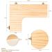4 Pcs Hamster Wooden Platform L-shaped Large Platform Natural Wooden Parrot Round Standing Board Rat Activity Chinchilla Bird Cage Accessories for Squirrel Gerbil Chinchilla Dwarf Hamster (L) - Buy Online on GoSupps.com