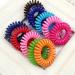 Sacola Spiral Hair Ties - 50 Colorful No-Wrinkle Ponytail Holders | Invisible Hair Ties for Cell Phones - 10 Vibrant Colors - Buy Online on GoSupps.com
