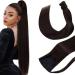 Hetto ponytail extensions real hair brown smooth braid extensions real hair remy ponytail extensions hair extension #2 darkest brown 45 cm 80g 45 cm 1-1 py #2