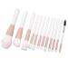 Shop 5 in 1 Pink Makeup Brush Set - Mini Cosmetic Brushes Kit for Travel & Daily Use - Portable Multifunctional with Dust Cover - Buy Online on GoSupps.com