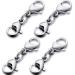 Double Lobster Clasp Extender Double Claw Connector Bracelet Extension Clasp Small Bracelet Extender Necklace Shortener Clasp for DIY Jewelry Making 0.98 Inch(Silver,0.98 Inch) Silver 0.98 Inch