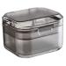 Container for false teeth storage box portable removable design mouth protection orthodontic tooth stop box storage container for incorrect teeth black
