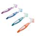 Vintorky 4 pieces prosthesis toothbrush prosthesis cleaning brush portable prosthesis toothbrush simple prosthesis brush toothbrush comfortable prosthetic toothbrush home toothbrush double head brush
