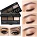 Allbesta 3D Eyebrow Powder Makeup Palette - Waterproof Long Lasting 3 Colors with Brush (2#) - International Shipping Available - Buy Online on GoSupps.com