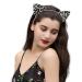 Delicate Glitter Leopard Cat Ears Headbands for Girls & Women - Pack of 5 - Buy Online on GoSupps.com