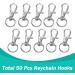 Segauin 100-Piece Premium Swivel Snap Hooks with Key Rings - 1.25in/32mm - Silver - Buy Online on GoSupps.com