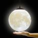 Kruihan 3D Printed Moon Pendant Lamp | Adjustable Ceiling Light for Kids' Rooms Restaurants & Living Spaces - 25cm Diameter - Buy Online on GoSupps.com