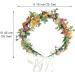 Floral Crown Headband Flower Hair Garland Headband Bridal Flower Hair Wreath Headpiece with Ribbon for Wedding Party Halloween Costume - Buy Online on GoSupps.com