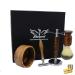 Men's Shaving & Grooming Set synthetic Hair Shaving Brush Double Edge Safety Razor wood Handle and 10 Blades Shaving Brush & Razor Holder Stand Wooden Shaving Stand Kit Best Gift For Gentleman