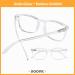 DOOViC Blue Light Filter Reading Glasses | Square Frame Large Lenses | Prescription Strength 024 Transparent 3.0x - Shop Internationally - Buy Online on GoSupps.com