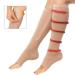 Amadon 3-pair compression stockings with zipper and open toe knee supporting stockings for women with diabetic travel pregnancy Skin Color L/XL L/XL Skin Color