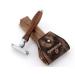 JAG Shaving Razor Set - Sustainable 4-Part Wood Razor & Brush Double Edge Blades Leather Bag Eco-Friendly Shaving Solution - Buy Online on GoSupps.com