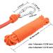 Magnet Fishing Rope with Hooks | Orange Nylon High Strength Cord | 65 Ft, 6mm Diameter - Buy Online on GoSupps.com