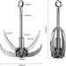 Ant Mag Grappling Hook Stainless Steel 4-Claw Carabiner for Fishing, Retrieval, and Salvage - Outdoor Activity and Underwater Use - Buy Online on GoSupps.com
