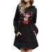 Elegant Women's Christmas Hooded Sweater Dress | Cartoon Costume Mini Dress in Black XL - Perfect for Holiday Festivities - Buy Online on GoSupps.com