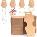 100 PCS Brown Kraft Necklace Jewelry Display Cards | 4.9 x 2 Inches | Bracelets Earrings Keychains Rings Hairbands Craft Tags | 100pcs 2 x 4.9 - Buy Online on GoSupps.com