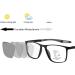Photochrome Progressive Multifocus Reading Glasses - Self-Tinting Anti-Blue Light UV Protection Sunglasses for Outdoor Reading (2.0x Black/Gray) - Men & Women - Buy Online on GoSupps.com
