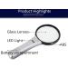 Lightweight Magnifying Glass High-Definition Optical 36 Times Portable Handheld Magnifying Glass with Light for Reading by The Elderly - Buy Online on GoSupps.com