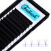 Self-fleed eyelashes eyelash extension volume eyelashes for volume technology pimperer texts fadlash easy fan lashes 0.07 strength single length 1 tray black (0.07mm-d-mix8-14)