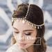 Fashband Moon Head Chain Black Beads Headpiece Vintage Festival Hair Chain Jewelry for Women - Buy Online on GoSupps.com