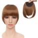 Clip in Bangs Fringe Hair Extensions Thick Full Neat Front Bangs Extension Hair 2 Clips on Bangs Hairpieces Accessories Light Brown - Buy Online on GoSupps.com