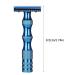 Classic Vintage Men's Razor - Non-Slip Metal Handle Double-Blade for a Thorough Shave - Blue - Buy Online on GoSupps.com