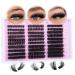 HeyAlice Fluffy Lash Clusters 60 80 100D Eyelash Clusters D Curl Individual Lashes Fluffy Cluster Lashes 10-18mm Lash Extension Thick Cluster Eyelash Extensions Not Kit