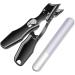 Vbnuyhim Fingernail Clippers Nail Clippers for Men Wide Neck Nail Clippers - Splash Guard Toenail Clippers for Thick Toenails Portable Nail Trimmer and Nail File Nail Clippers with Large Black - Buy Online on GoSupps.com