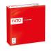 FATO-disposable paper napkins ideal for informal lunch and buffets pack with 50 napkins size 33x33 4-folded 2-layer red 100% pure cellulose paper FSC certified