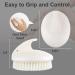 Body Exfoliating Brush for Shower | Anti-Slip Scrubber | Deep Cleansing & Softens Skin | Improves Circulation | Reduces Ingrown Hairs - 1 Pack Cream White - Buy Online on GoSupps.com
