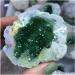 JUKUCKV Natural Green Crystal Agate Cave Specimen | 200-250g Spiritual Support Gemstone | International Shipping Available - Buy Online on GoSupps.com