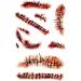 10 Sheets Halloween Temporary Tattoos, Halloween Stickers with Fake Blood Costume, Zombie Scars Tattoos for Halloween Parties, Party Favor, Party Supplies
