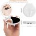 Shell Pocket Mirror with Lighted Selfie Ring 1x/2x Magnification, Dimmable LED Lights - Rechargeable Compact Handheld Mirror for Handbag - Perfect Gift for Sisters and Kids - White - Buy Online on GoSupps.com