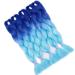 SEGO 5 Pieces Ombre Hair Braid Extensions - 24 Dark Blue & Light Blue Crochet Braiding Hair for Stunning Styles - Buy Online on GoSupps.com