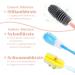 2-Piece Silicone Bottle Brush Set for Cleaning Soda Glass & Carafe - Long Flush Brushes in Pink Blue & Gray - Buy Online on GoSupps.com