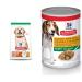 Hill's Science Diet Dry Dog Food Puppy Large Breeds with Real Meat and Whole Grains & Puppy Canned Dog Food Savory Stew with Chicken & Vegetables 12.8 oz 12 Pack wet dog food